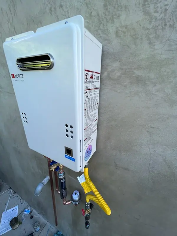 Tankless water heater installation for Falcon Park homes